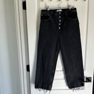 Abercrombie & Fitch Black Cropped Jeans
